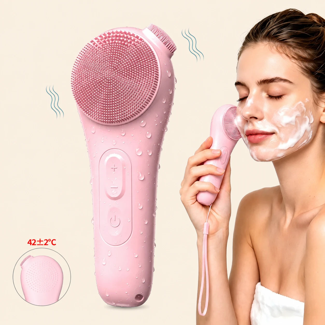 Teaifa™ 1086B-Heated Silicone Face Scrubber
