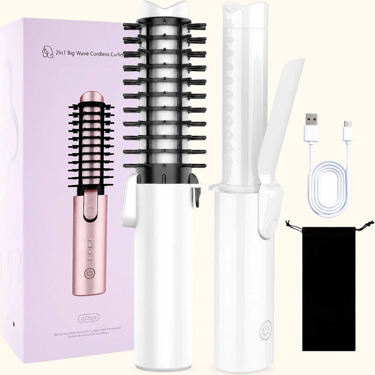 Teaifa™ 2501-Cordless Ionic Curling Brush
